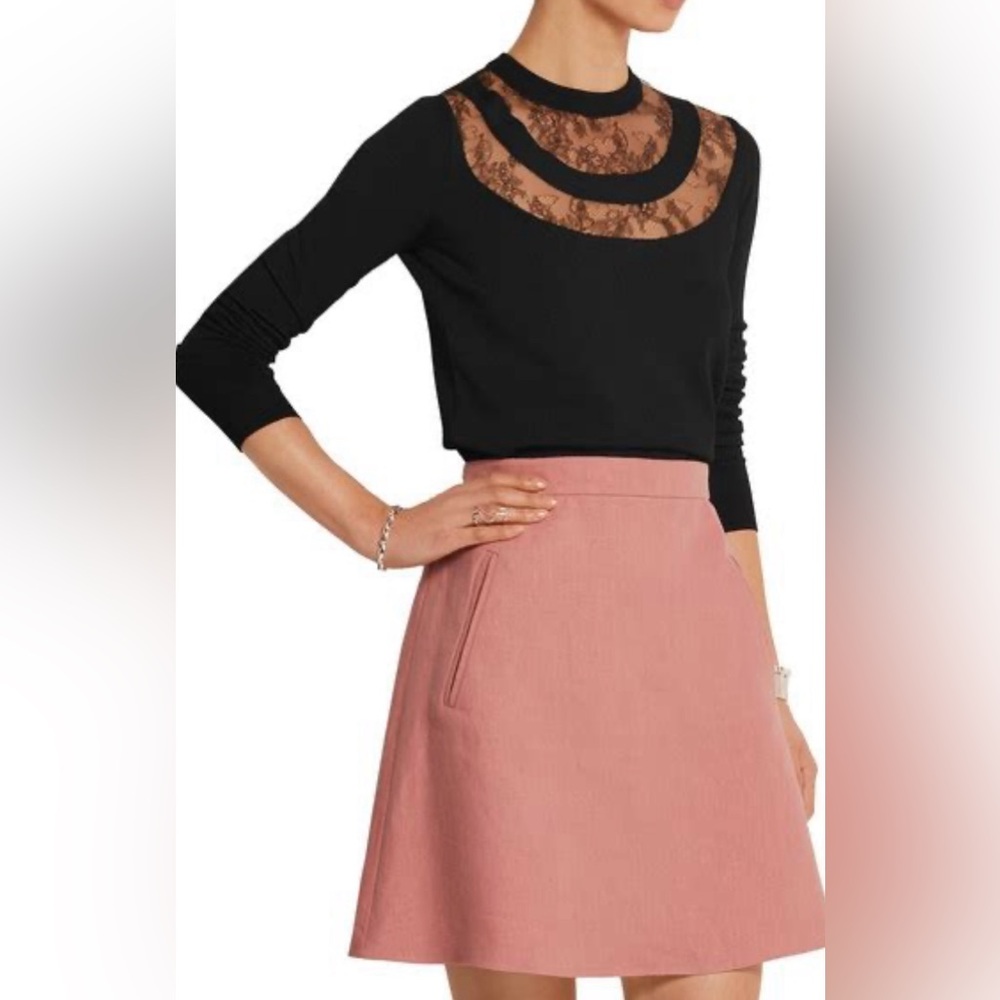 Valentino Black Lace Sweater - size Large